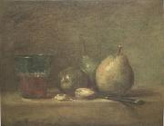 Jean Baptiste Simeon Chardin Pears Walnuts and a Glass of Wine (mk05) oil painting artist